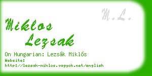 miklos lezsak business card